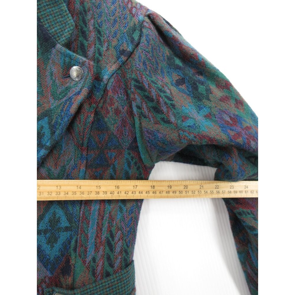 VINTAGE Geiger Blazer 38 Wool Geometric Southwestern Aztec Large - Picture 8 of 16